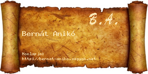 Bernát Anikó névjegykártya