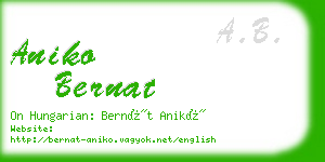 aniko bernat business card